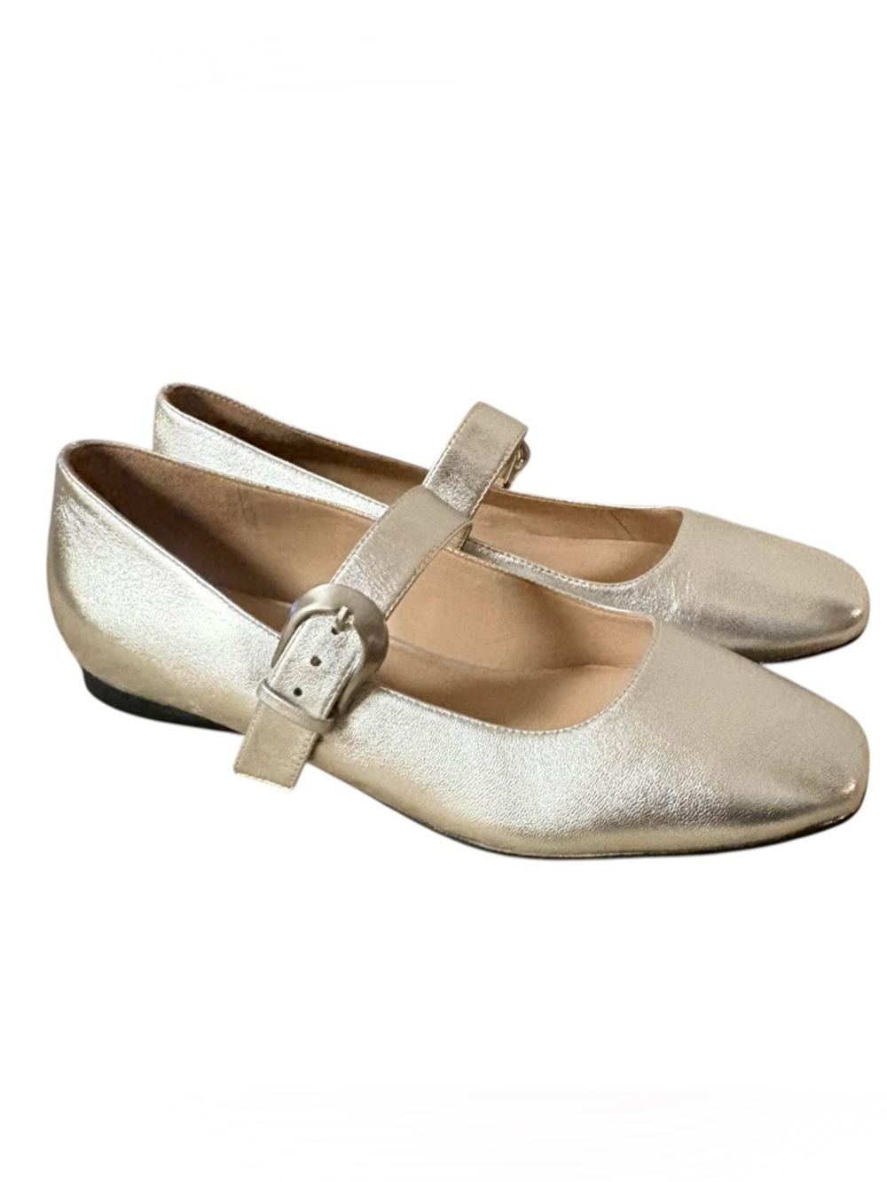 27 Edit Naturalizer Carter Women's Silver Mary Jane Flats 7.5M